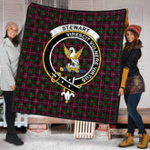Stewart of Bute Hunting Tartan Crest Quilt